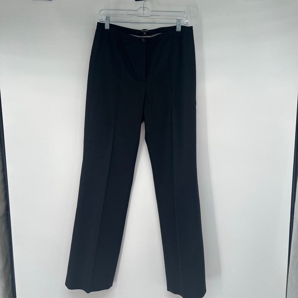 Bella Colori Mini Waist Band Trouser Dress Pants Womens Sze 8 Black High Waisted